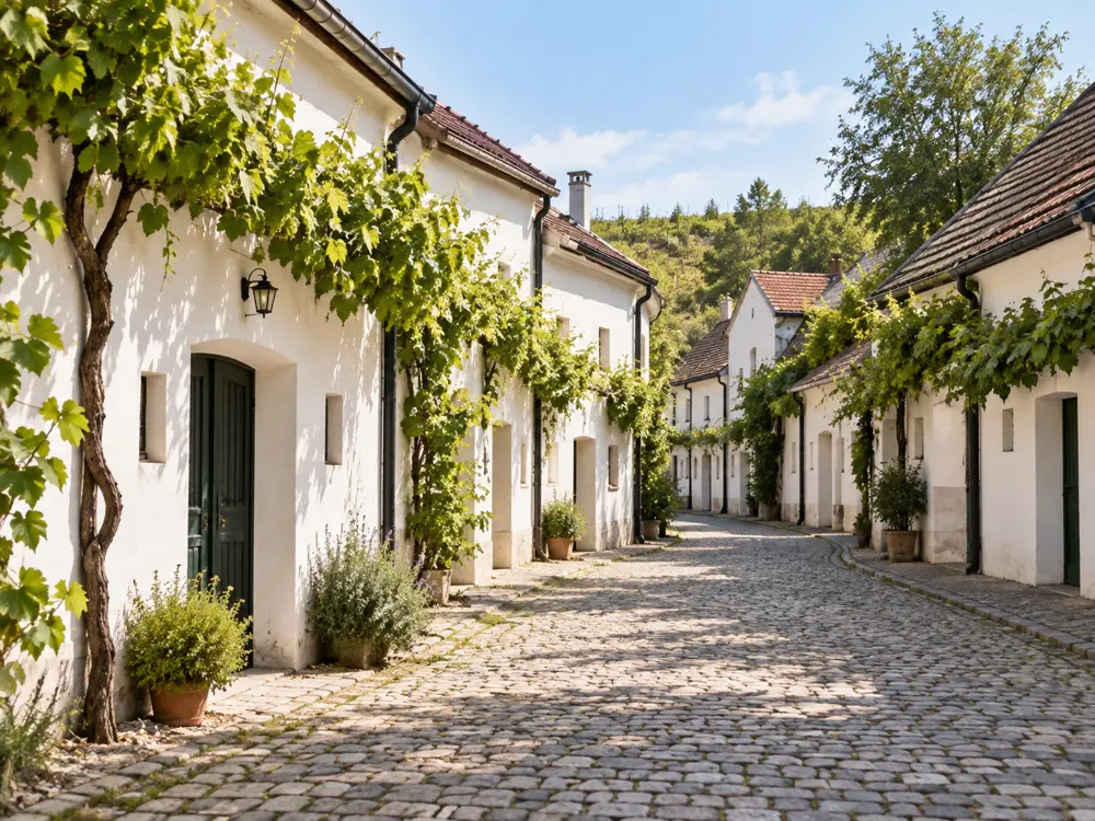Kellergasse, uliczka białych piwnic winnych